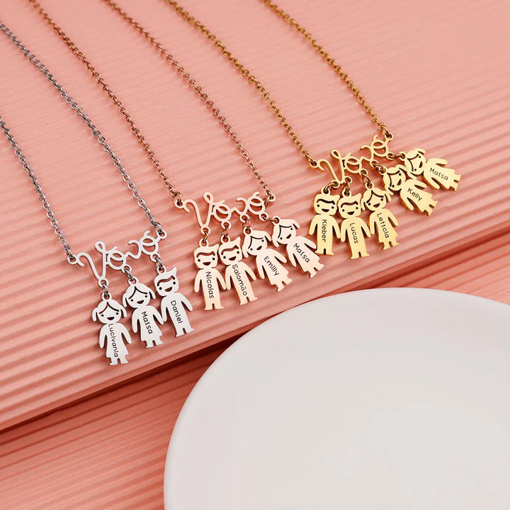 Mother's Day Gift Personalized Vovó Baby Pendant Grandmother Necklace Custom Names Vovo Choker For Grandma Ladies Women Mother