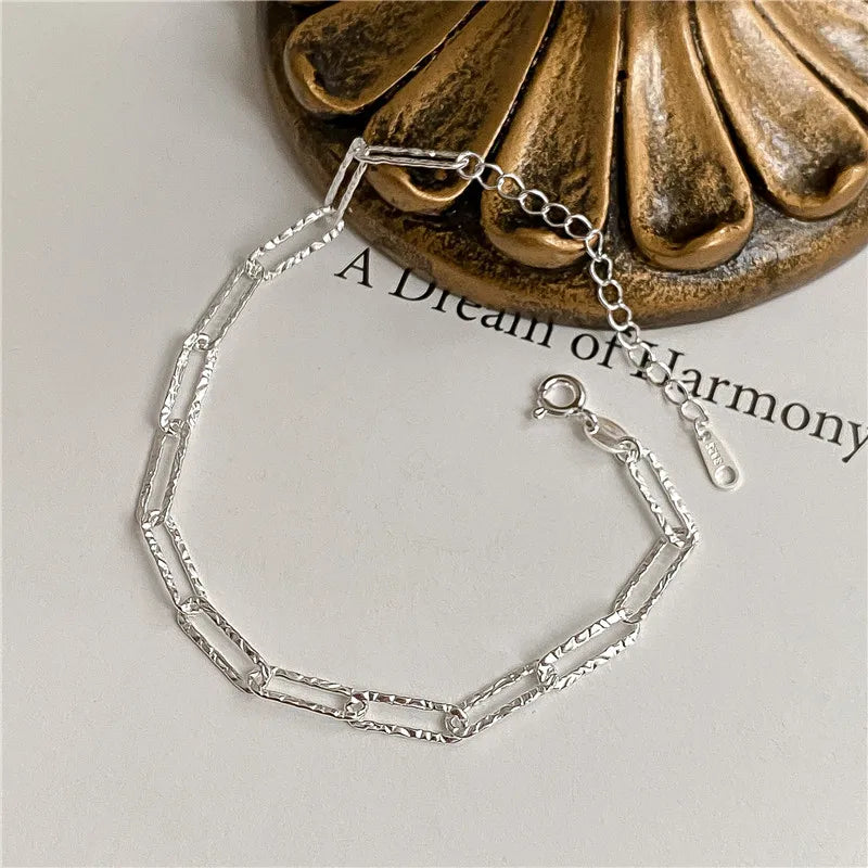 Luxury 925 Sterling Silver Star Beaded Bracelets For Women Original Designer Double Layered Adjustable Bracelet Party Jewelry