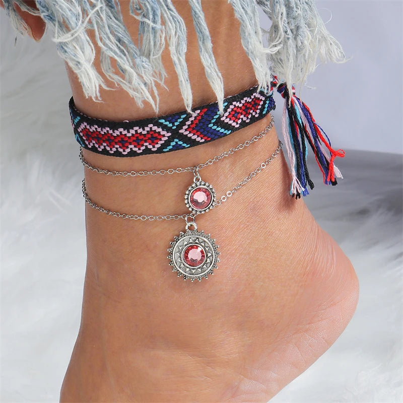 Bohemian Handmade Colorful Beads Anklets Summer Beach On Leg Foot Chain Bracelet Anklet Women Girls Holiday Jewelry Gifts
