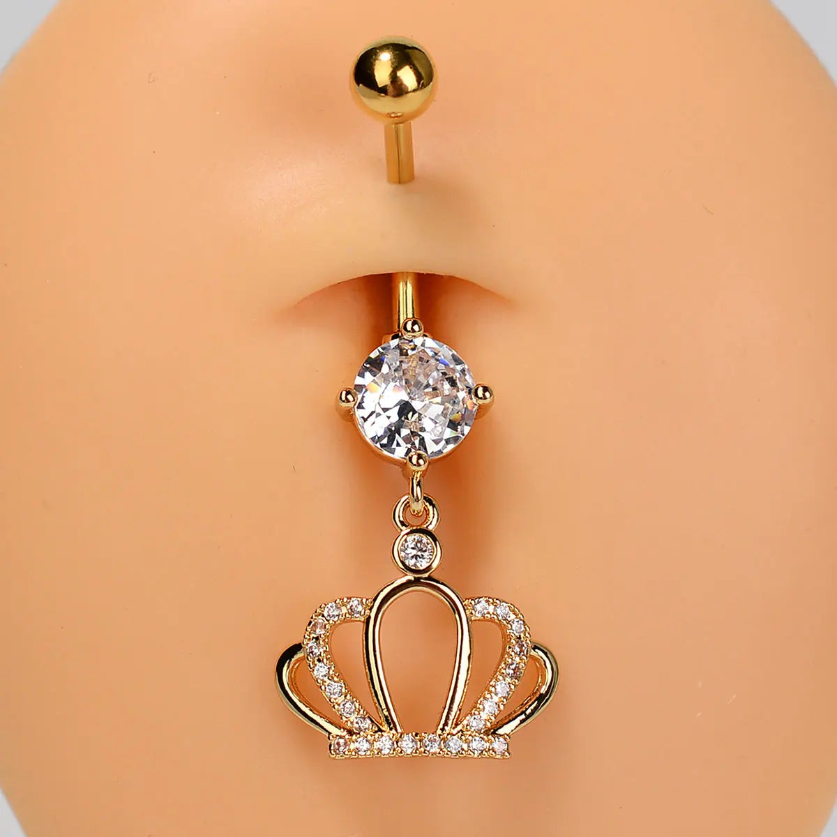 1PC Women Fashion Stainless Steel Piercing Crystal Butterfly Heart Belly Navel Ring Dangle Personality Body Jewelry Accessories