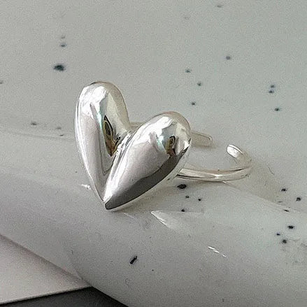 BF CLUB 925 Sterling Rings for Women Fashion Geometric Handmade Irregular Strip Ring Party Christmas Gift