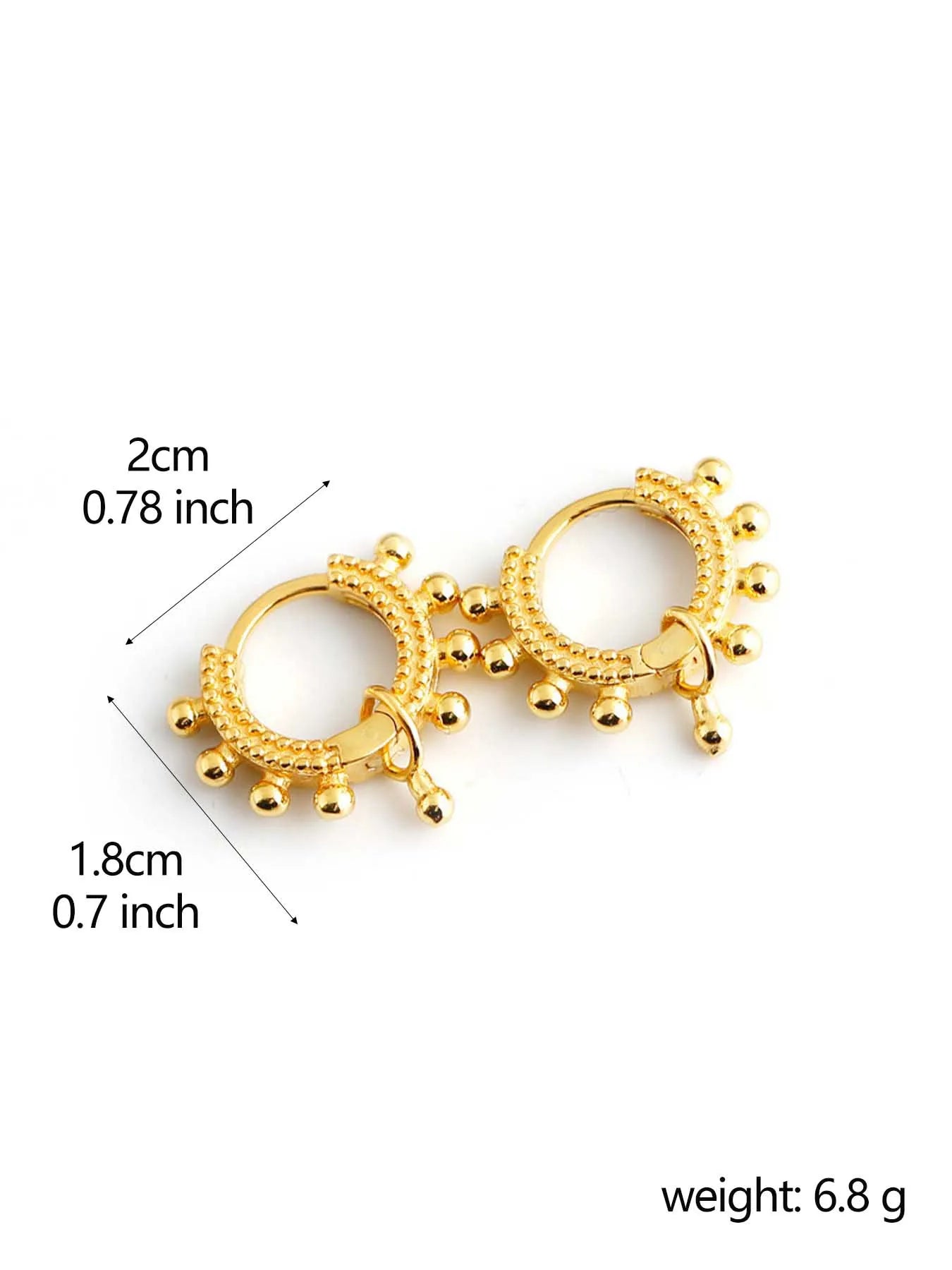G&D 18K Real Gold Plated Huggie Earrings Delicate Small Dangle Hoop Earrings For Women Party Gift
