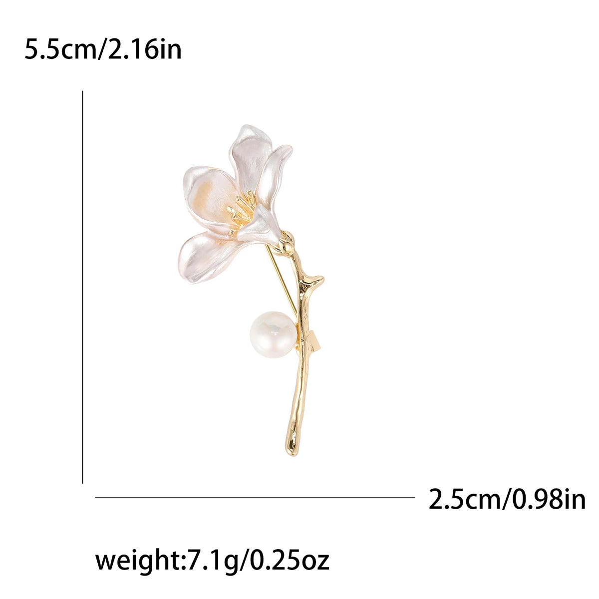 Resin Tulip Brooch for Women Unisex Rhinestone Flower Pin Pearl Plant Lapel Pin Banquet Party Backpack Gifts Jewelry Accessories