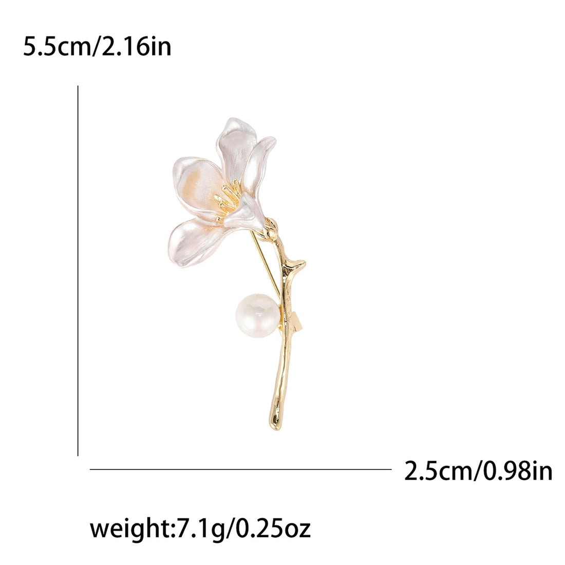 Resin Tulip Brooch for Women Unisex Rhinestone Flower Pin Pearl Plant Lapel Pin Banquet Party Backpack Gifts Jewelry Accessories