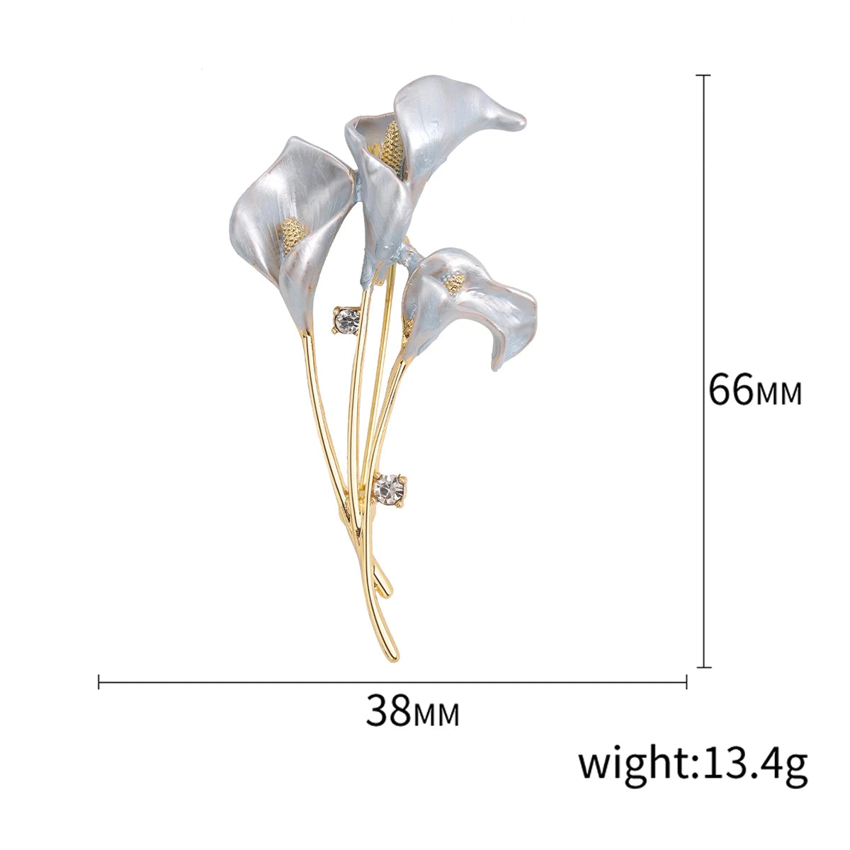 Resin Tulip Brooch for Women Unisex Rhinestone Flower Pin Pearl Plant Lapel Pin Banquet Party Backpack Gifts Jewelry Accessories