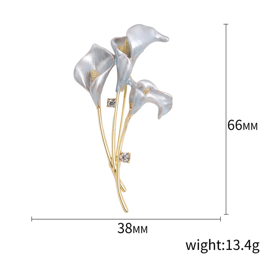 Resin Tulip Brooch for Women Unisex Rhinestone Flower Pin Pearl Plant Lapel Pin Banquet Party Backpack Gifts Jewelry Accessories