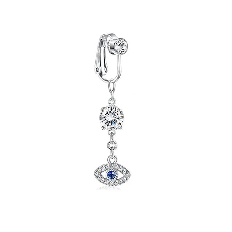 Fashion Butterfly Fake Belly Button Piercing Fake Belly Piercing Clip on Umbilical Navel Faux Belly Cartilage Earring Clip
