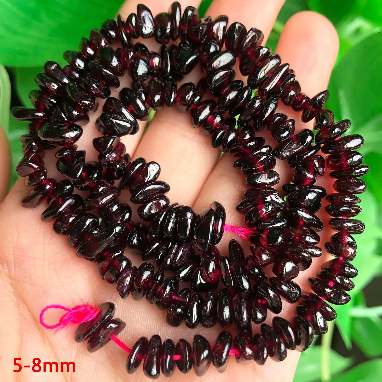 Natural Garnet Gem Stone Beads Irregular Round Faceted Loose Spacer Waist Beads for DIY Jewelry Making Bracelet Handmade