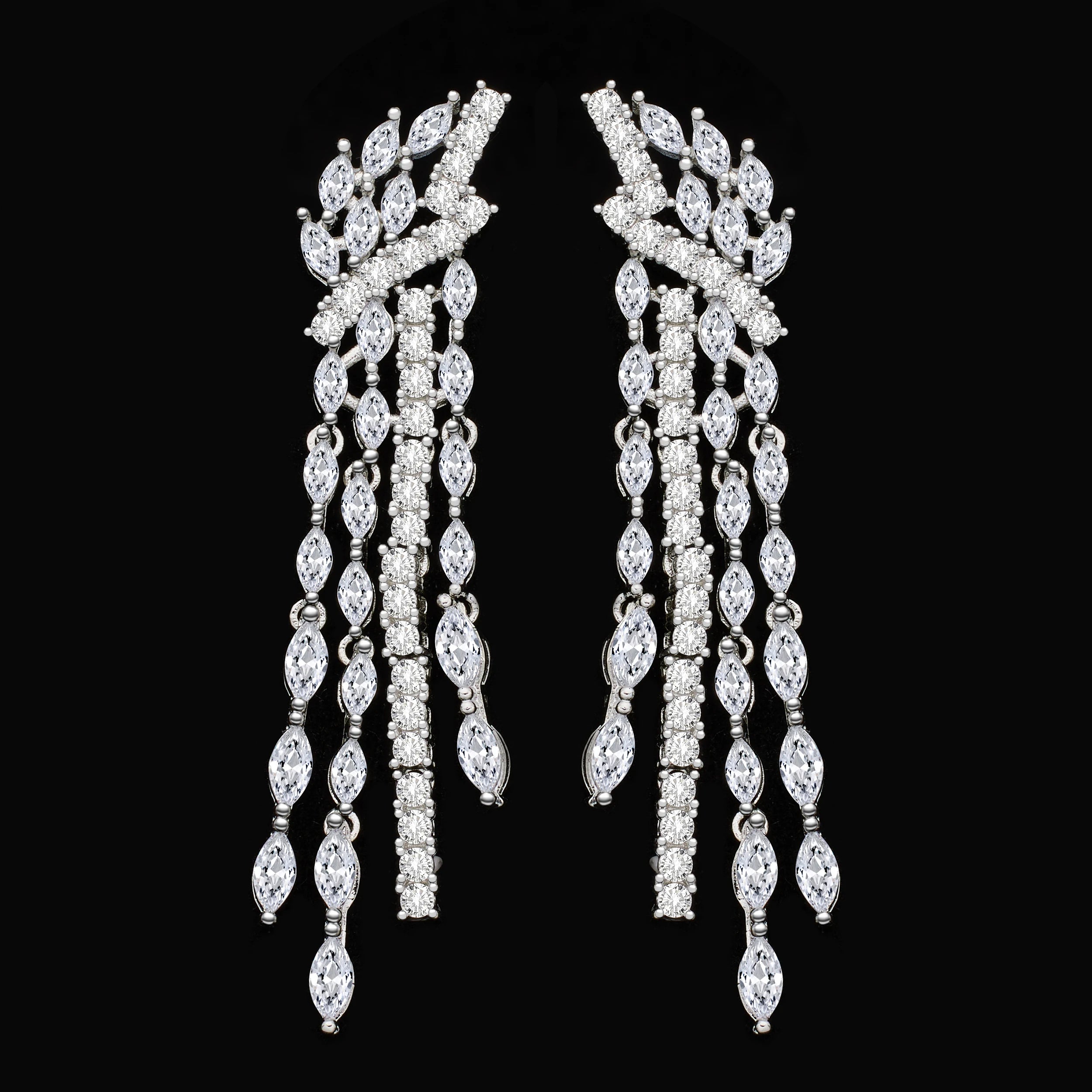 Nigeria Bridal Zirconia For Women Party Luxury Dubai Necklace Bracelet Earringa Rings CZ Crystal Wedding Jewelry Sets