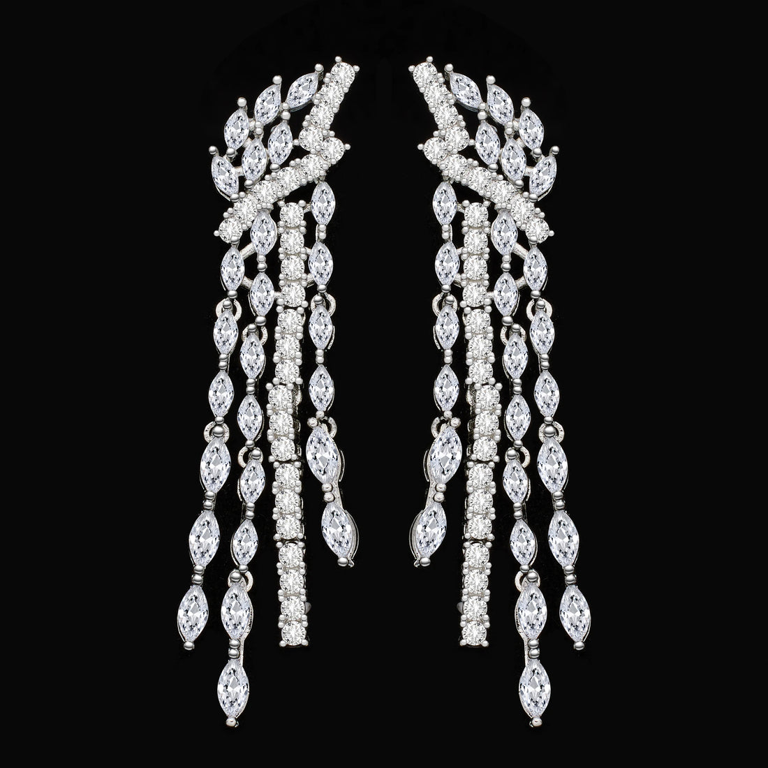 Nigeria Bridal Zirconia For Women Party Luxury Dubai Necklace Bracelet Earringa Rings CZ Crystal Wedding Jewelry Sets