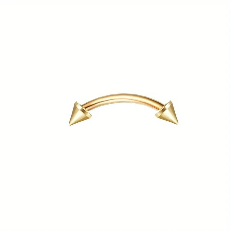 Drperfect 1pc Stainless Steel Rook Piercing Jewelry Lip Ring Cartilage Daith Surface Tragus Piercing Jewelry Eyebrow Rings
