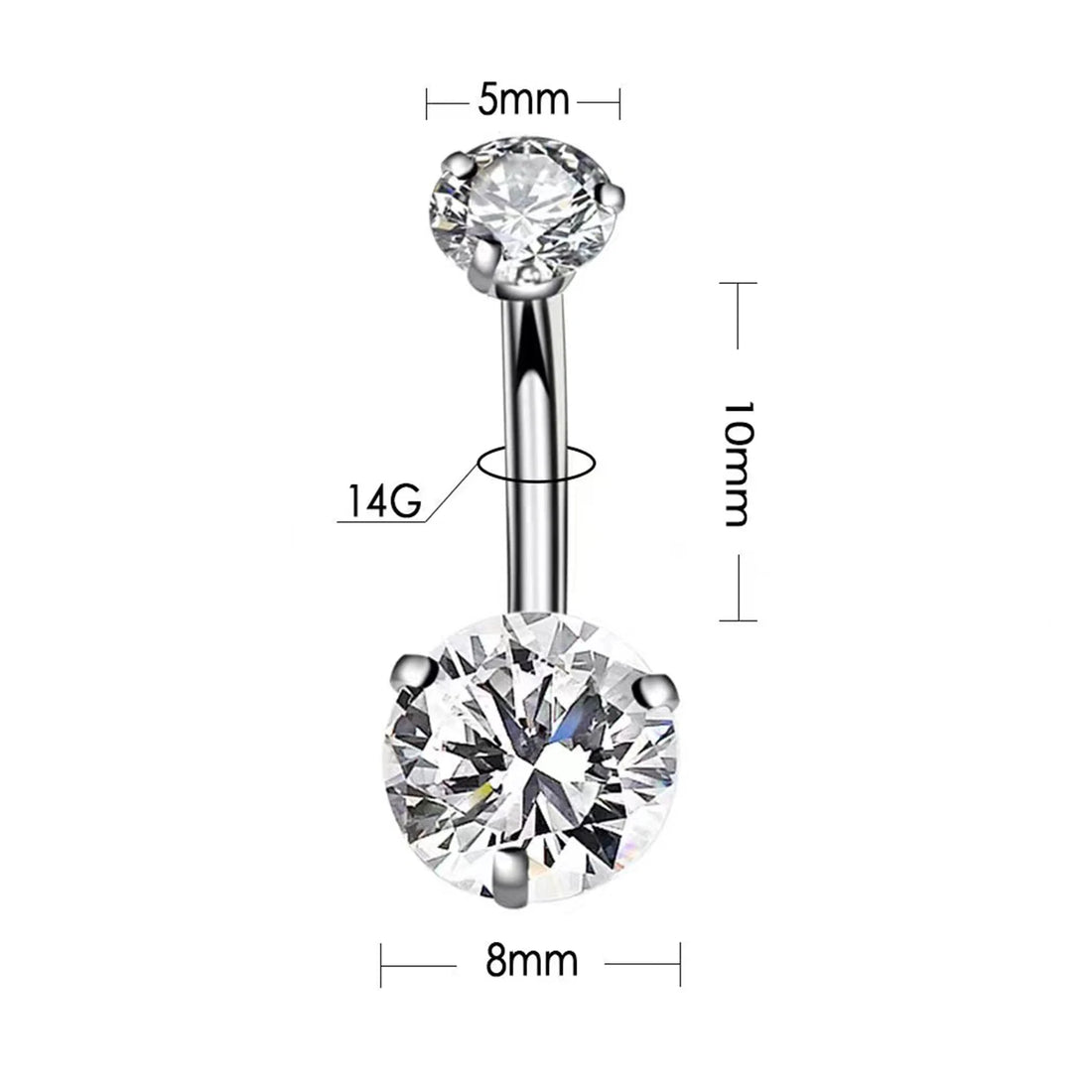 1PC 316L Surgical Steel Belly Button Rings Crystal Piercing Navel Piercing Earring Belly Piercing Sexy Body Jewelry Ombligo