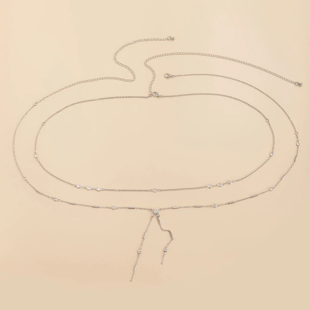 Sexy Satellite Thin Beads Belly Chain Stainless Steel Coin Charm Belt Waist Chain Fashion Summer Beach Women Body Jewelry