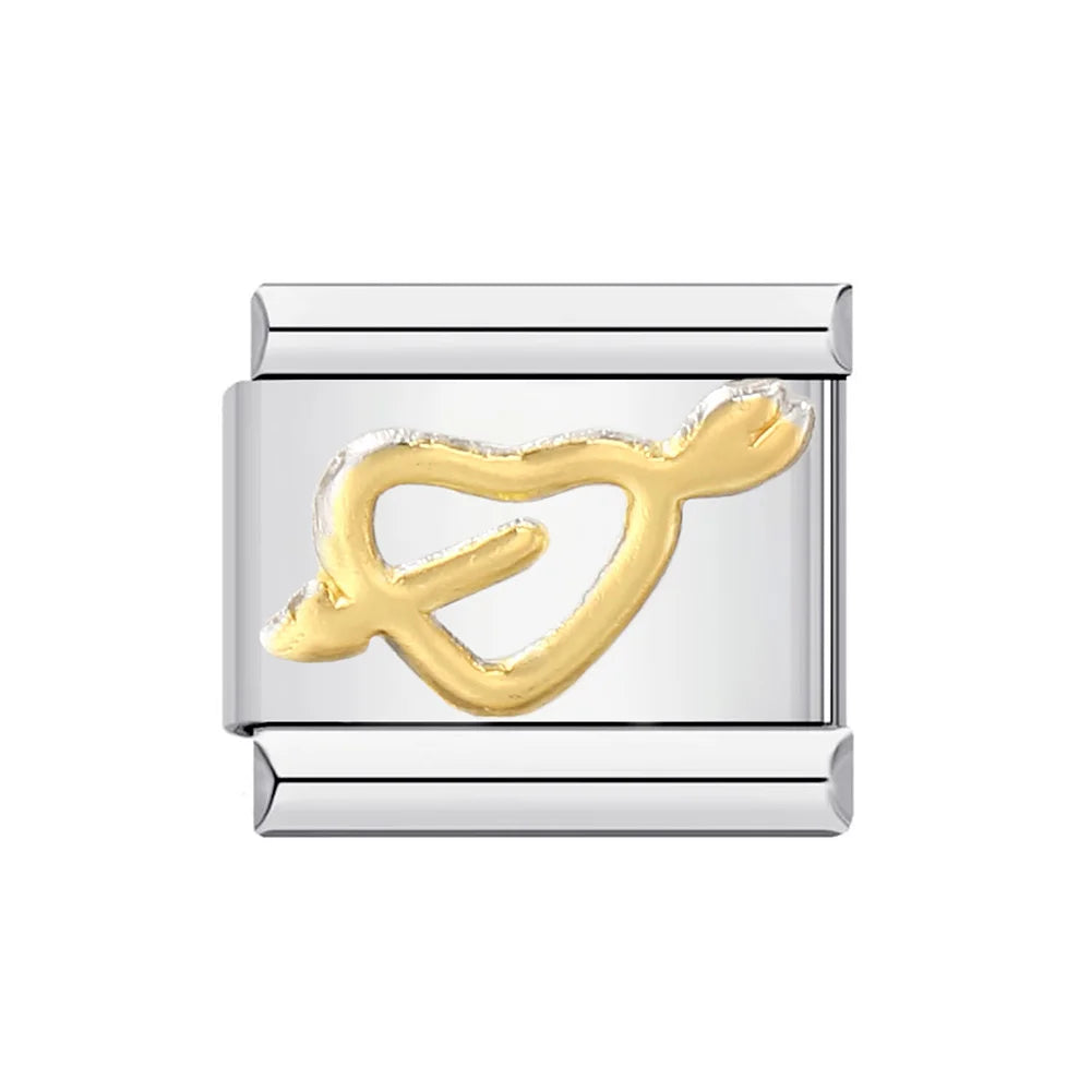 Trendy Italian Charms Bracelet 26 English A-Z Letter Name Custom Gold Color DIY Jewelry Making Gift Hand Bangle Chain Jewellry