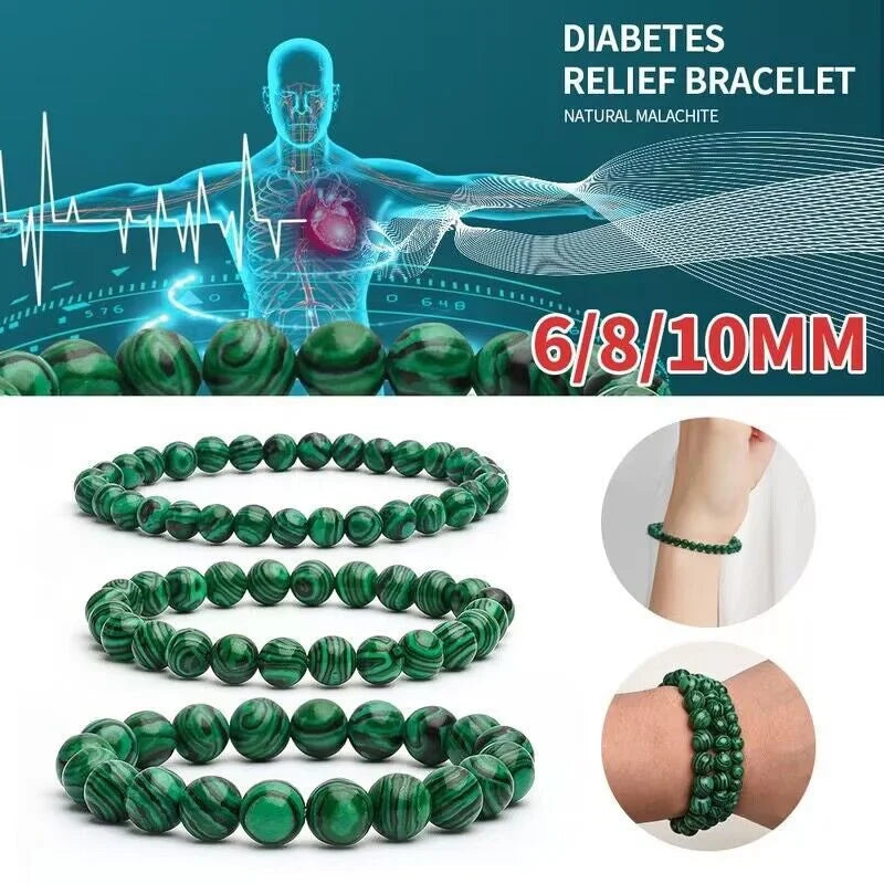 Natural Green Malachite Stone Bracelet 6/8/10mm Handmade Round Beads Bracelets Couple Energy Yoga Bracelet Men Women Jewelry Top
