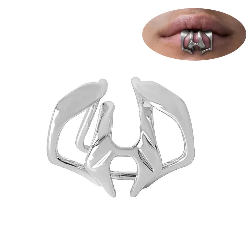 Non Piercing Lip Ring for Women Holeless False Lip Jewelry Lip Clip Puncture Jewelry Punk Body Jewelry Fake Lip Rings for Men