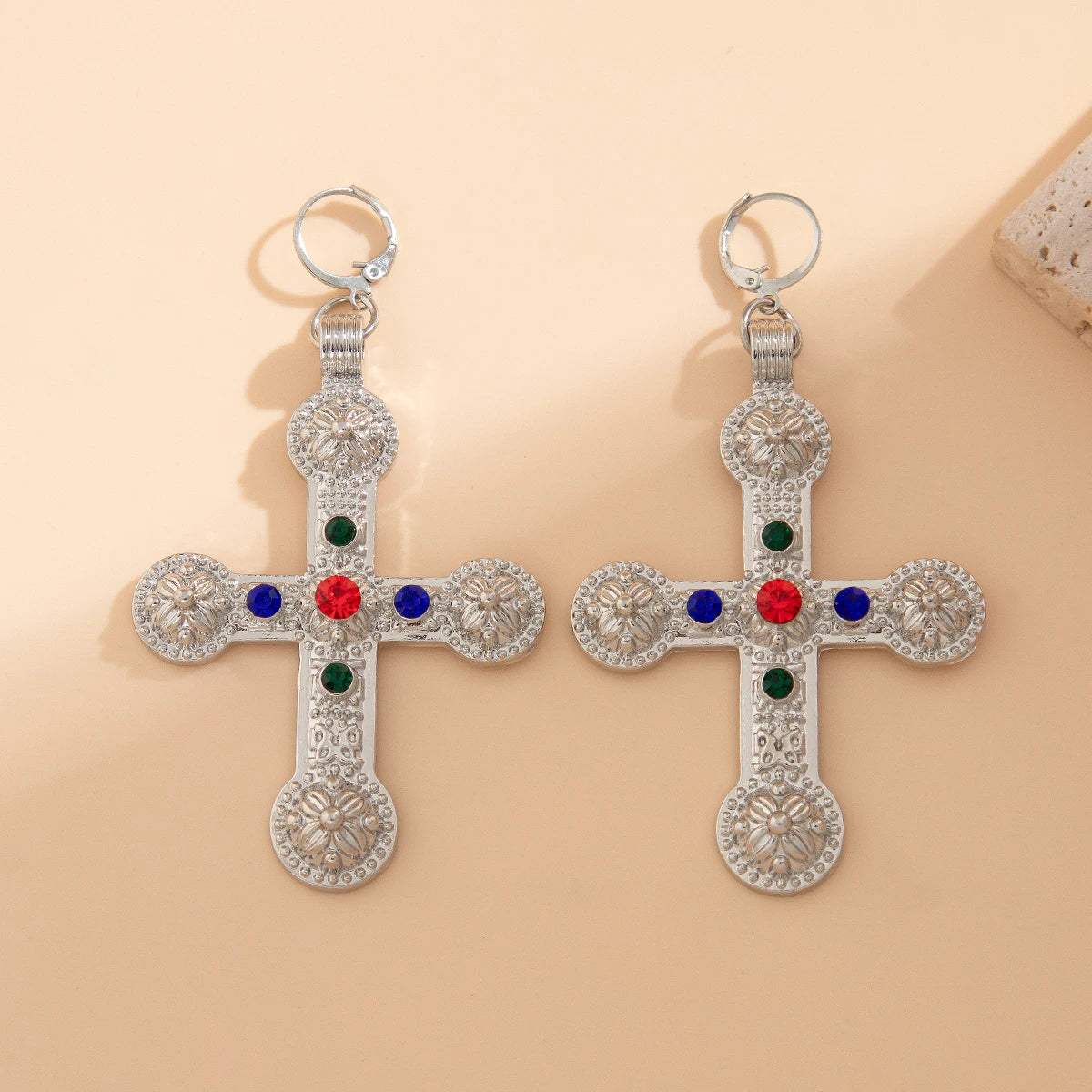 Ingemark Luxury Rhinestone Imitation Pearl Beads Chain Necklace Women Wed Bridal Vintage Jesus Cross Pendant Choker Y2K Jewelry