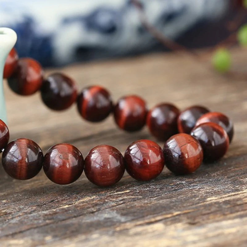 Obsidian Bracelet for Men and Women Couple Student Personalized Hand Jewelry Beads Tiger Eye Volcanic Stone Elasticity Bracelet