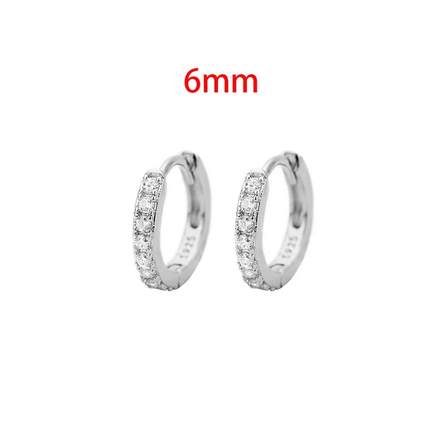 1Pair Stainless Steel Minimalist Huggie Hoop Earrings Gold Color Tiny Round 6/8/10mm Punk Unisex Rock Cartilage Earring Jewelry