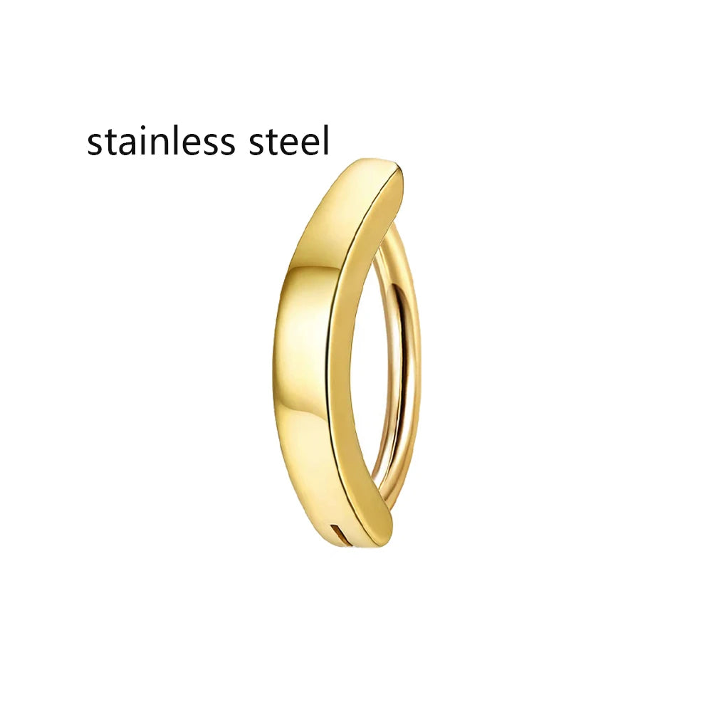 1PC 14G Implant Grade G23 Titanium Belly Button ring Clicker Stainless Steel Navel Piercing Jewelry Copper Belly Piercings