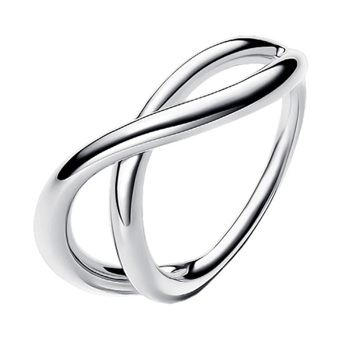 Fashion 925 Sterling Silver Organically Shaped Stacking Rings&Heart&Two-tone Entwined Bands Ring Hot Selling Gift Jewely