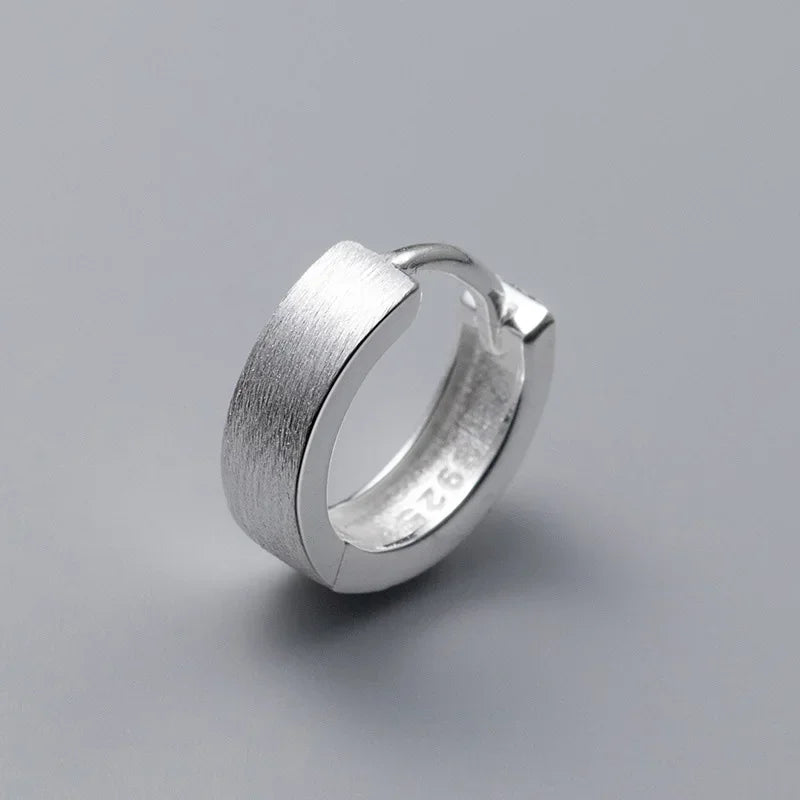 TrustDavis Men/Women Real 925 Sterling Silve Charm Hoop Earrings Fashion Fine Hoops  Party Jewelry DS3680