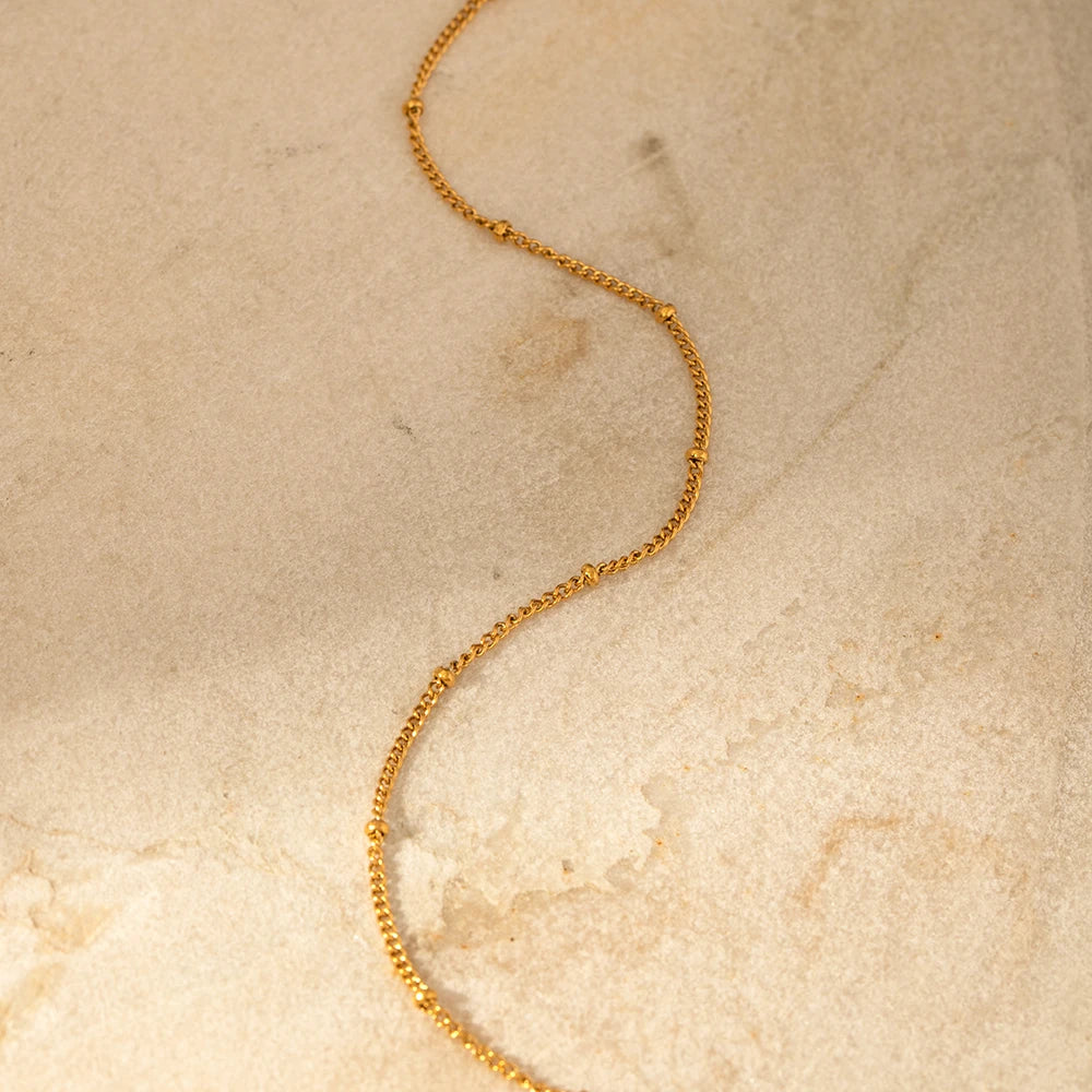 Uworld Stylish Chain Bead Anklet Stainless Steel Metal брелок New Summer Bijoux Barefoot Beach Golden On Foot Charm Jewelry