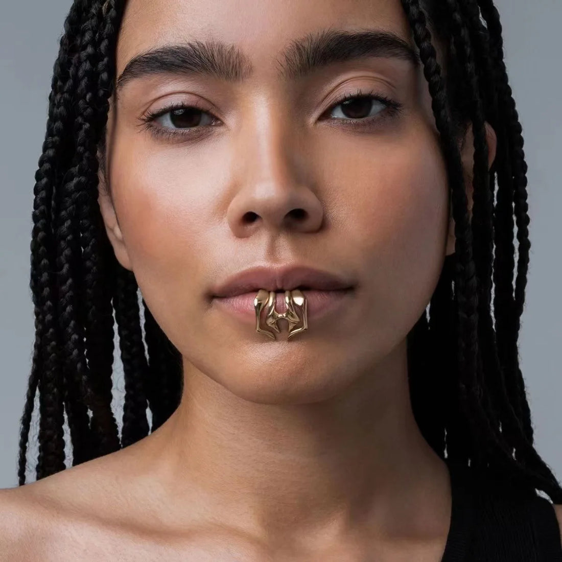 Non Piercing Lip Ring for Women Holeless False Lip Jewelry Lip Clip Puncture Jewelry Punk Body Jewelry Fake Lip Rings for Men