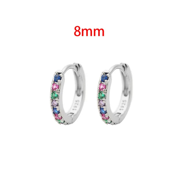 1Pair Stainless Steel Minimalist Huggie Hoop Earrings Gold Color Tiny Round 6/8/10mm Punk Unisex Rock Cartilage Earring Jewelry