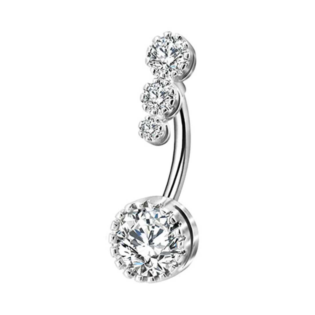 1PC Steel Belly Button Rings Crystal Piercing Navel Heart Style Navel Piercing Earring Belly Piercing Sexy Body Jewelry
