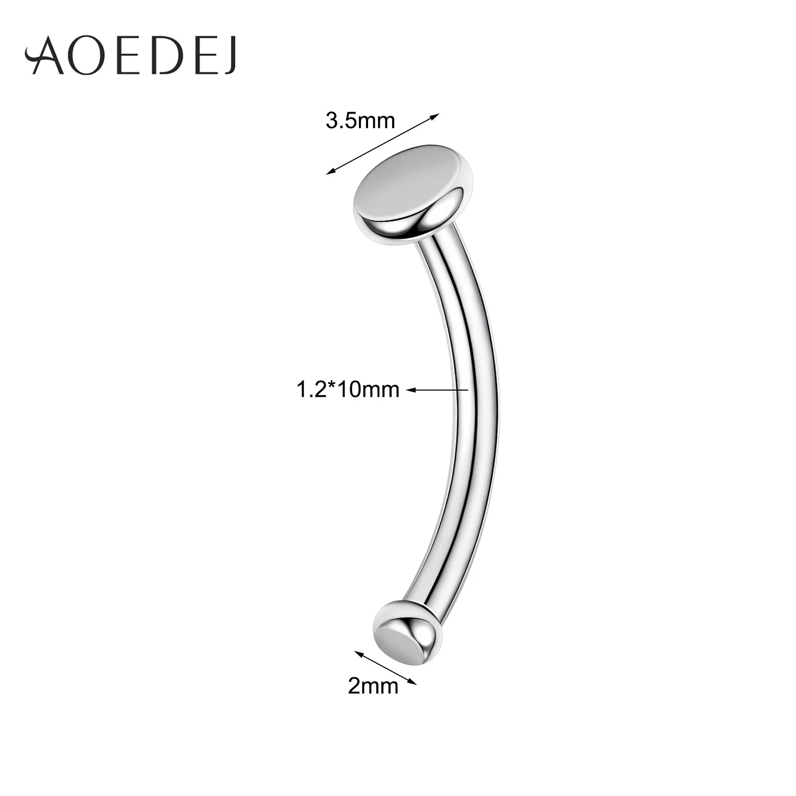 AOEDEJ 1 Piece Stainless Steel 16G Eyebrow Stud 8/10MM Eyebrow Piercing Star Moon Butterfly Shape Labret Lip Piercings Jewelry