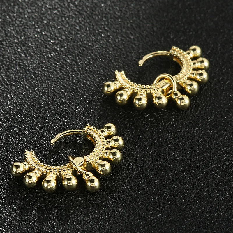 G&D 18K Real Gold Plated Huggie Earrings Delicate Small Dangle Hoop Earrings For Women Party Gift