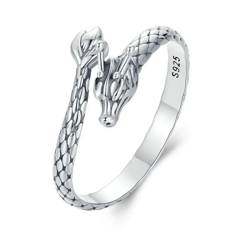 WOSTU Adjustable Rings Real 925 Sterling Silver Stackable Engagement Zircon Open Size Rings For Women Female Original Jewelry