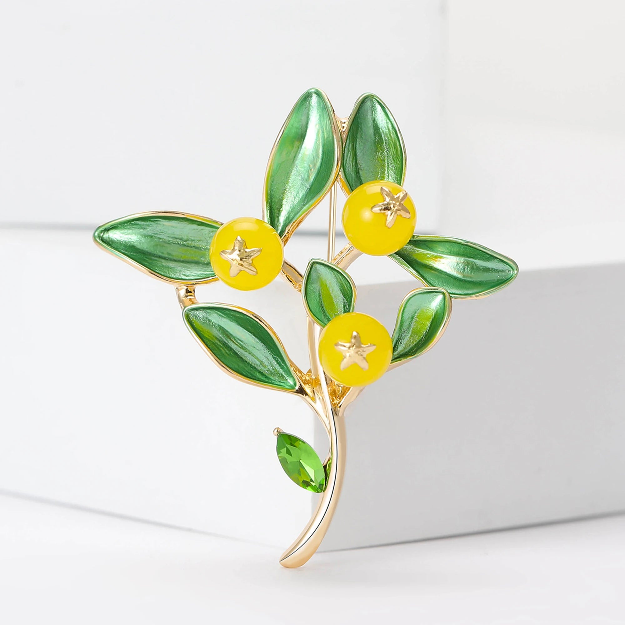 Pearl Lily of the Valley Flower Brooches for Women Enamel Berry Pin Plant Lapel Pins Office Party Funny Friend Gifts Accessories