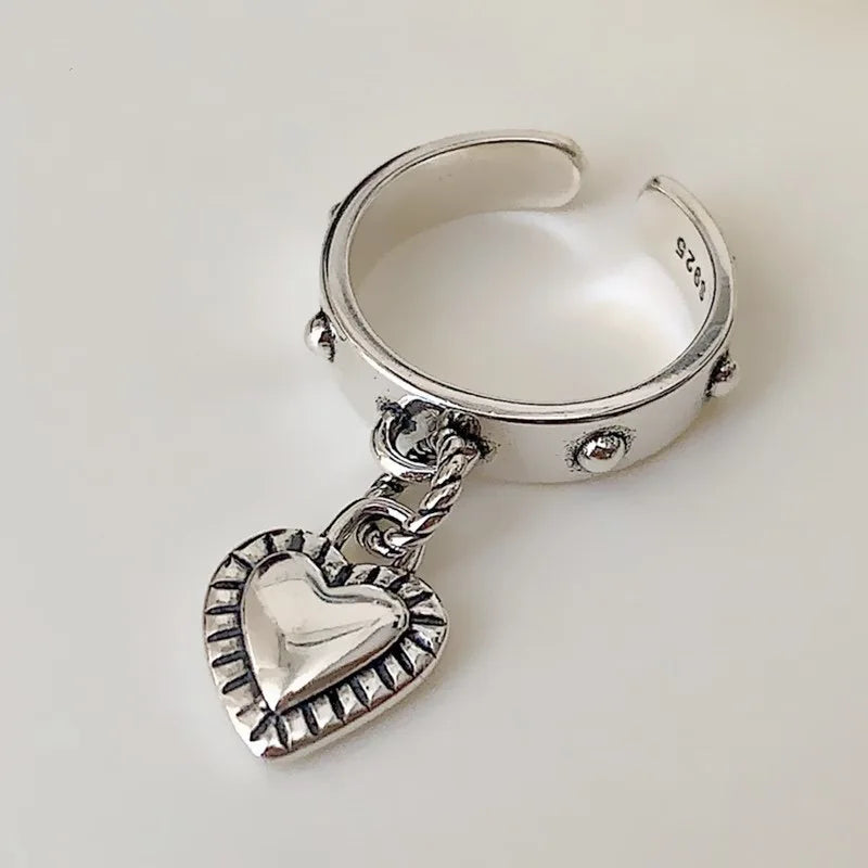 BF CLUB 925 Sterling Rings for Women Fashion Geometric Handmade Irregular Strip Ring Party Christmas Gift