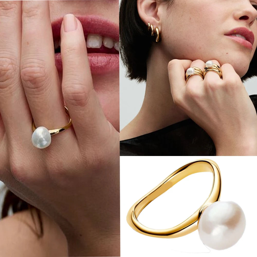 Fashion 925 Sterling Silver Organically Shaped Stacking Rings&Heart&Two-tone Entwined Bands Ring Hot Selling Gift Jewely