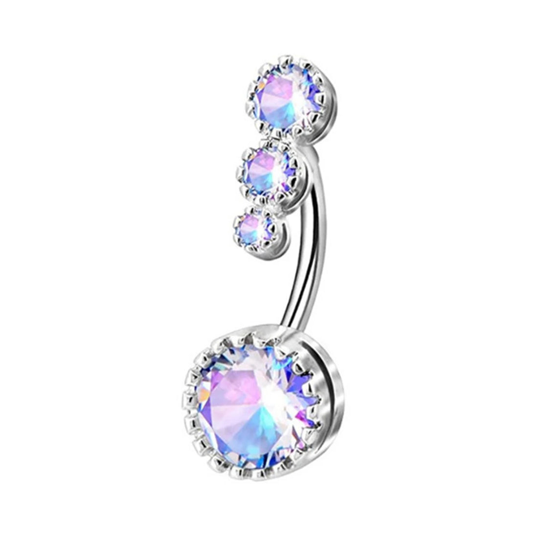 1PC Steel Belly Button Rings Crystal Piercing Navel Heart Style Navel Piercing Earring Belly Piercing Sexy Body Jewelry