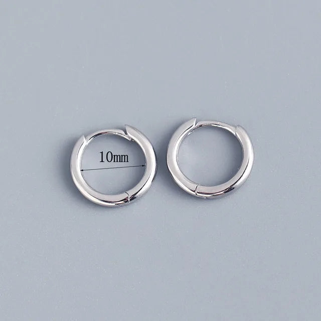1Pair Stainless Steel Minimalist Huggie Hoop Earrings Gold Color Tiny Round 6/8/10mm Punk Unisex Rock Cartilage Earring Jewelry