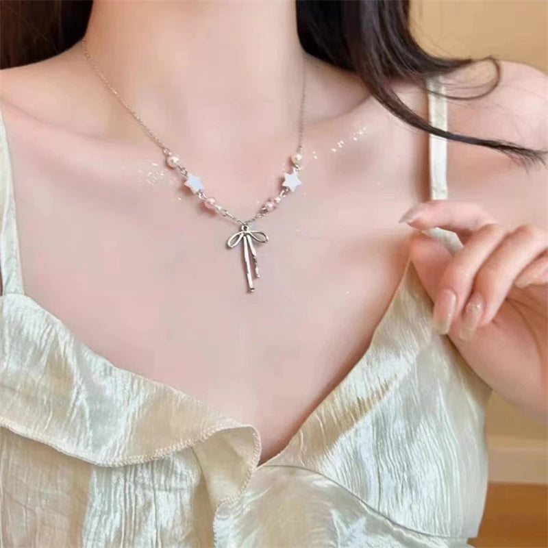 New Bouble Layer Necklace Korean Sweet Charm Clavicle Necklace Friend Lover Gift Holiday Party Jewelry