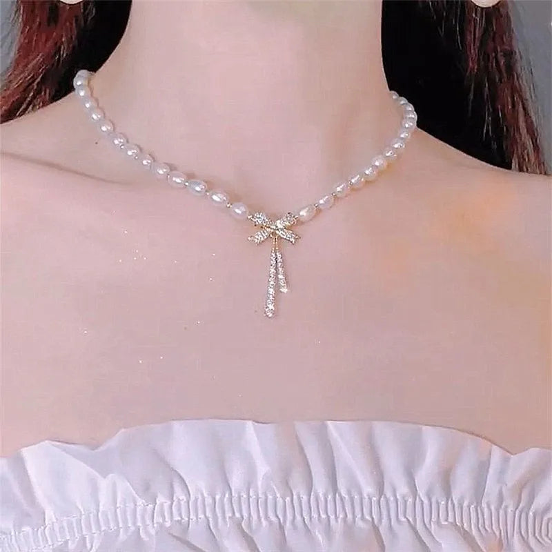 New Bouble Layer Necklace Korean Sweet Charm Clavicle Necklace Friend Lover Gift Holiday Party Jewelry