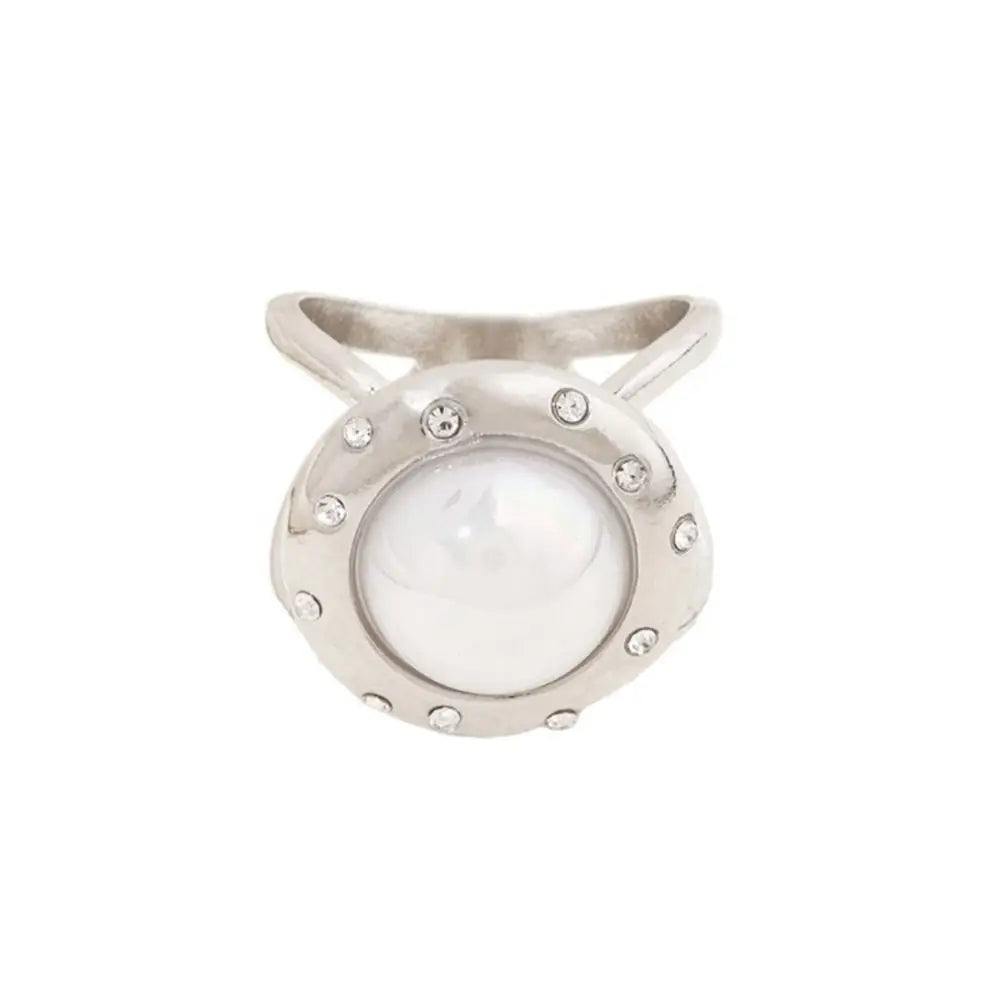 Flower Pearl Silk Scarf Buckle Round Multifunctional Clothing Corner Knotted Buckles Square Headscarf Pin Clover Shawl Ring Clip