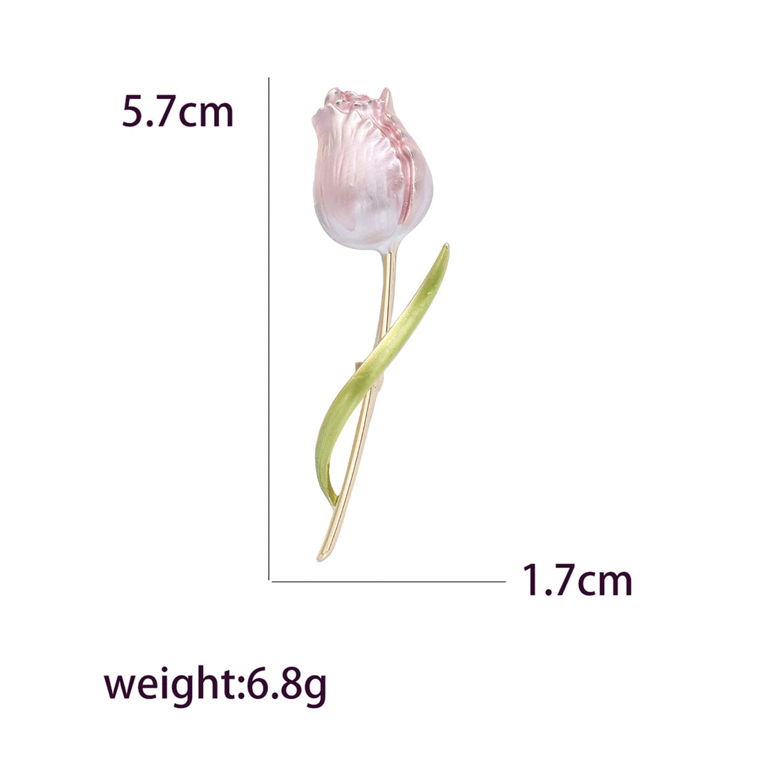 Resin Tulip Brooch for Women Unisex Rhinestone Flower Pin Pearl Plant Lapel Pin Banquet Party Backpack Gifts Jewelry Accessories
