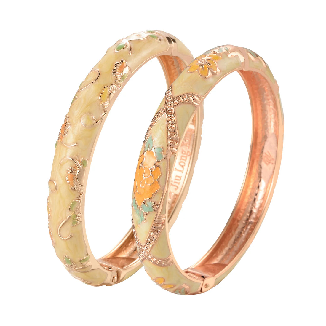 2PCS Indian Bangles For Women Women's Bangle Cloisonne Bracelet Sets Women's Jewelry Vintage Accessories Trendy Style Bangles