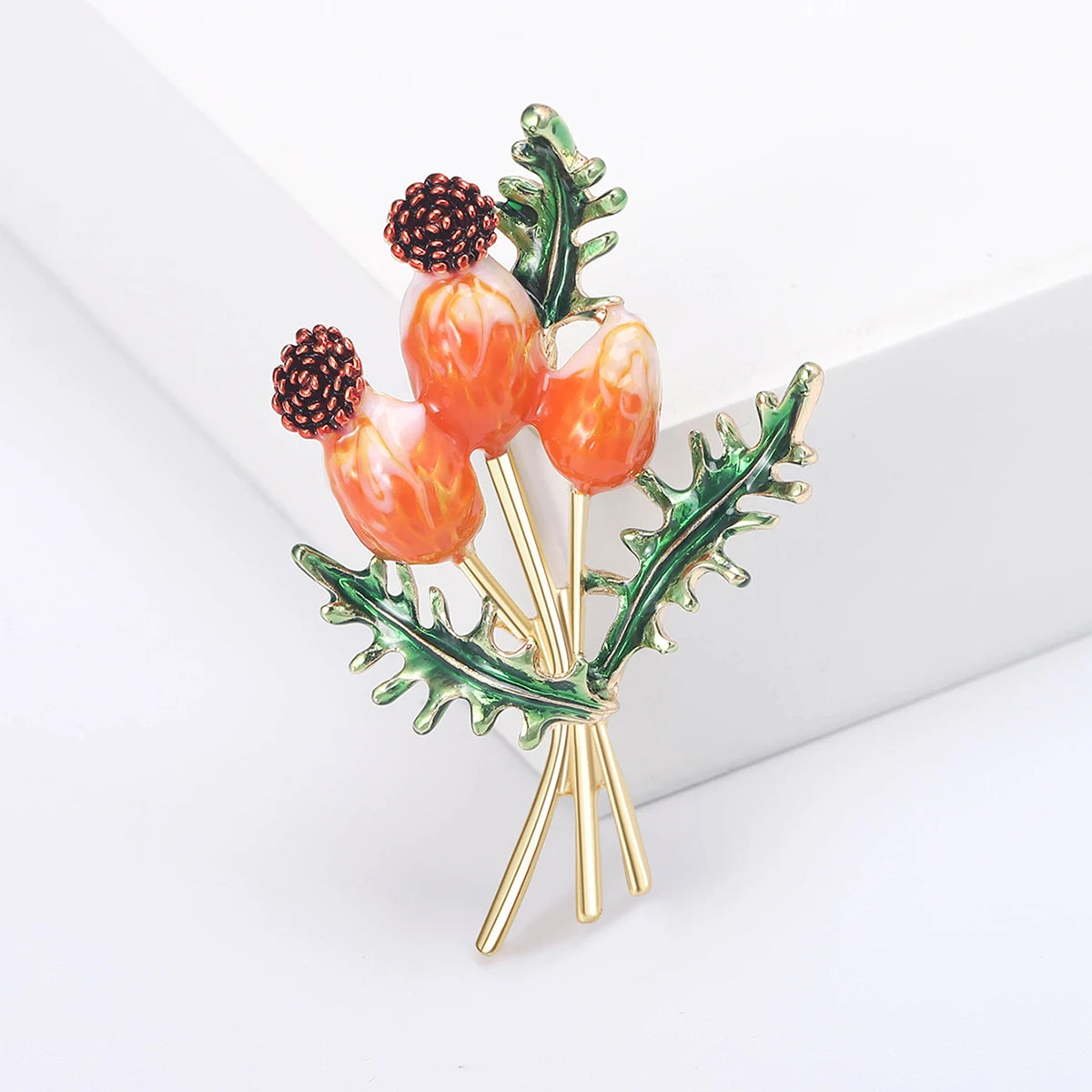 Pearl Lily of the Valley Flower Brooches for Women Enamel Berry Pin Plant Lapel Pins Office Party Funny Friend Gifts Accessories