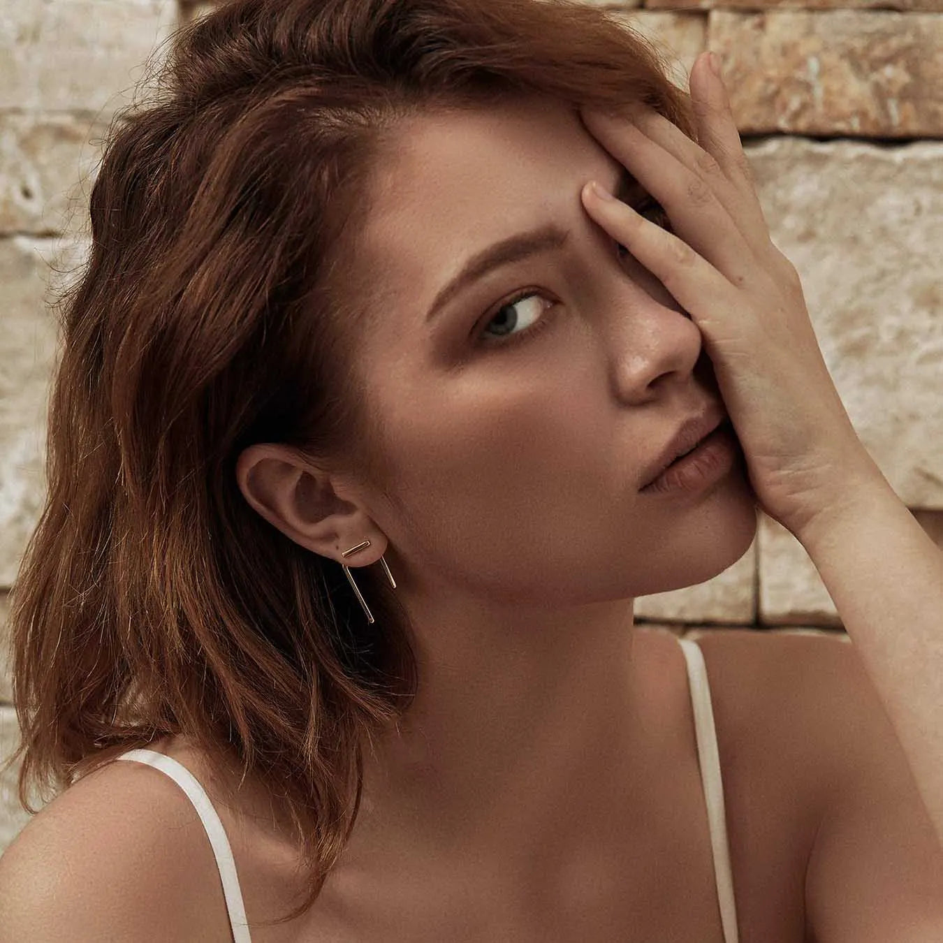 G&D 18K Real Gold Plated Huggie Earrings Delicate Small Dangle Hoop Earrings For Women Party Gift