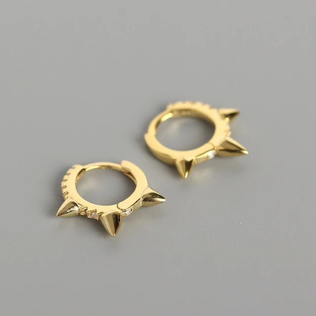 1Pair Stainless Steel Minimalist Huggie Hoop Earrings Gold Color Tiny Round 6/8/10mm Punk Unisex Rock Cartilage Earring Jewelry