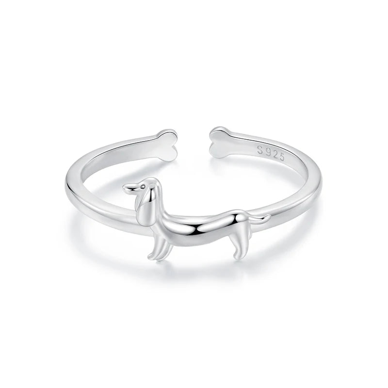 WOSTU Adjustable Rings Real 925 Sterling Silver Stackable Engagement Zircon Open Size Rings For Women Female Original Jewelry