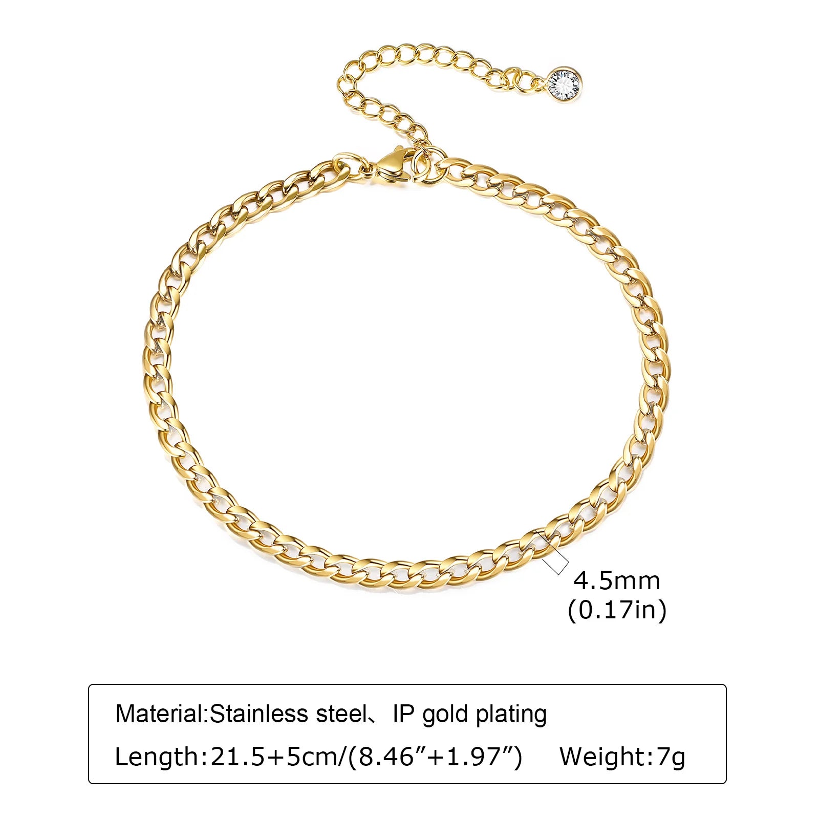 Waterproof Layered Link Chain Anklets Bracelet for Women, Gold Plated Foot Leg Anklets Summer Boho Beach Jewelry Adjustable