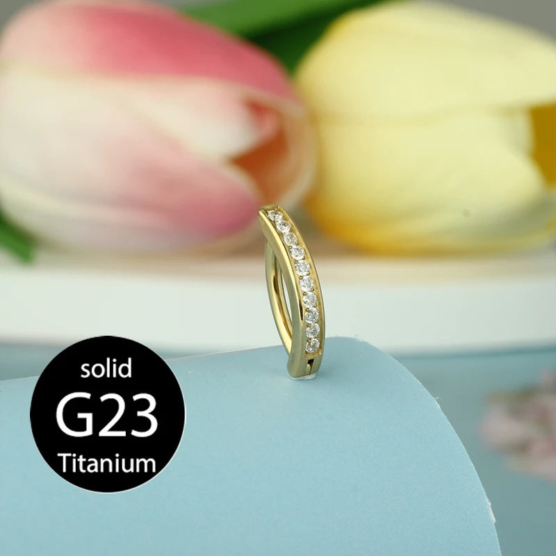 1PC 14G Implant Grade G23 Titanium Belly Button ring Clicker Stainless Steel Navel Piercing Jewelry Copper Belly Piercings