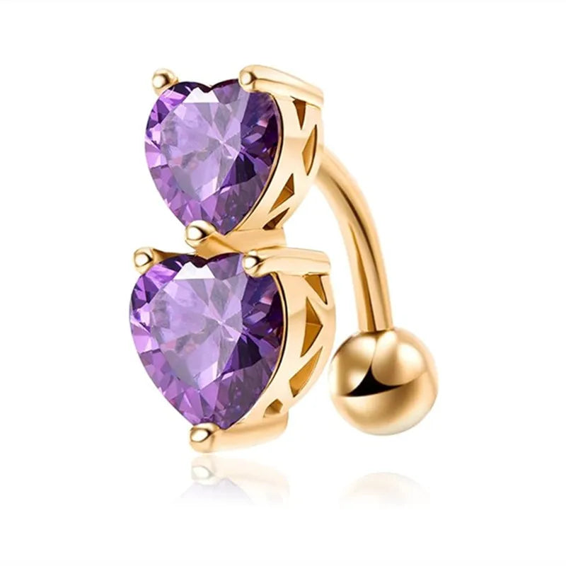 1PCS Crystal Belly Button Rings Surgical Steel Heart Navel Piercing Sexy Flower Belly Rings Body Piercing Ombligo Navel Rings
